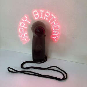 Mini Handy Fan with Personalised Light Up Message